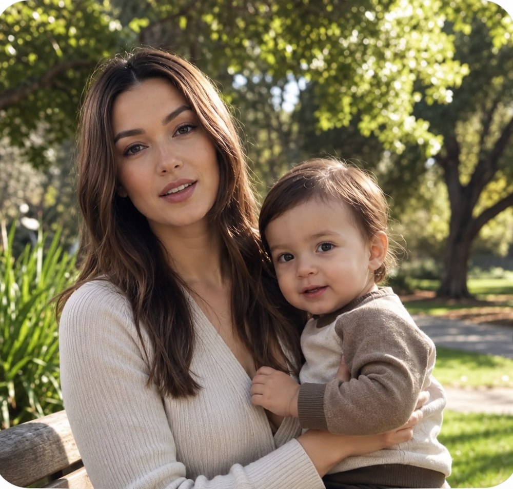 Chef Daniela Ortiz con su bebé