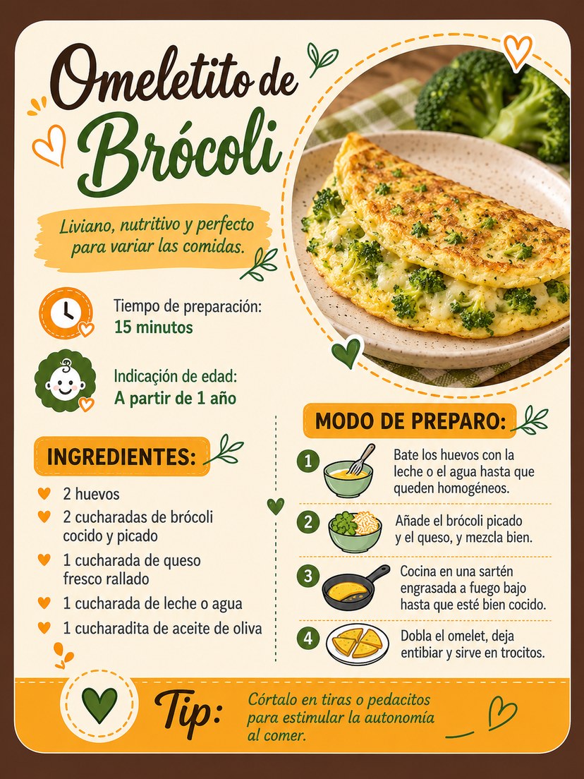 Receta: Omeletito de brócoli